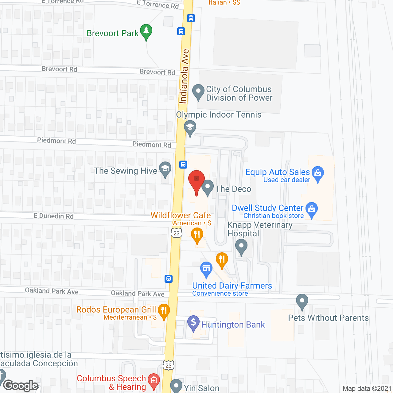The Deco in google map