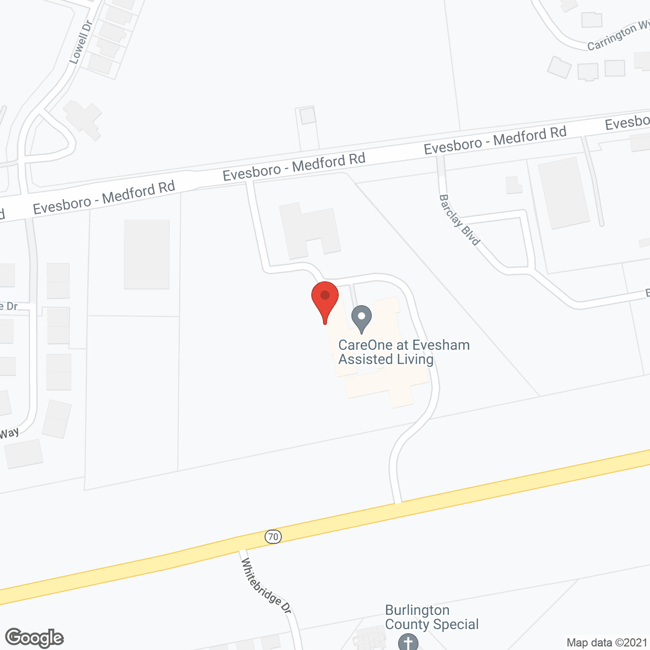 CareOne at Evesham in google map