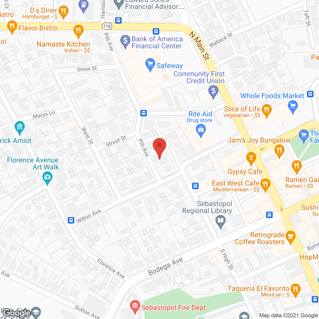 Las Palmas of Sebastopol in google map