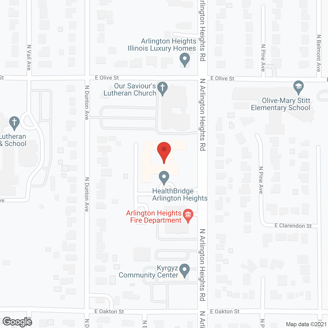 HealthBridge Arlington Heights in google map