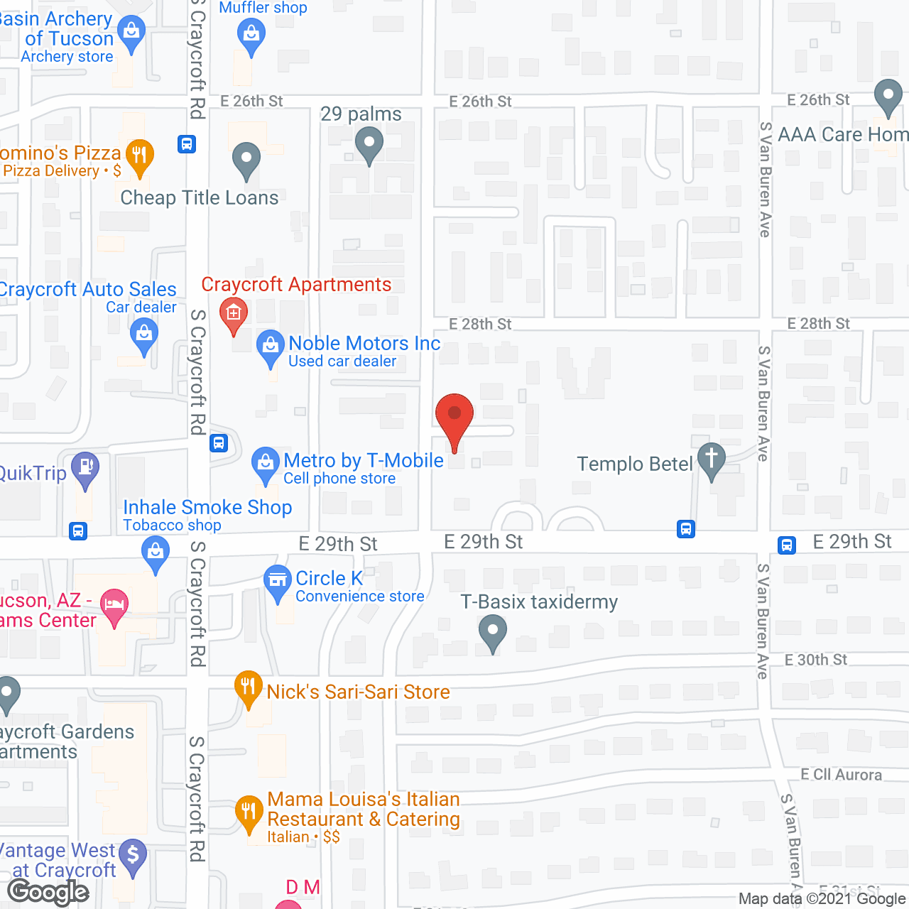 Jefferson Village in google map