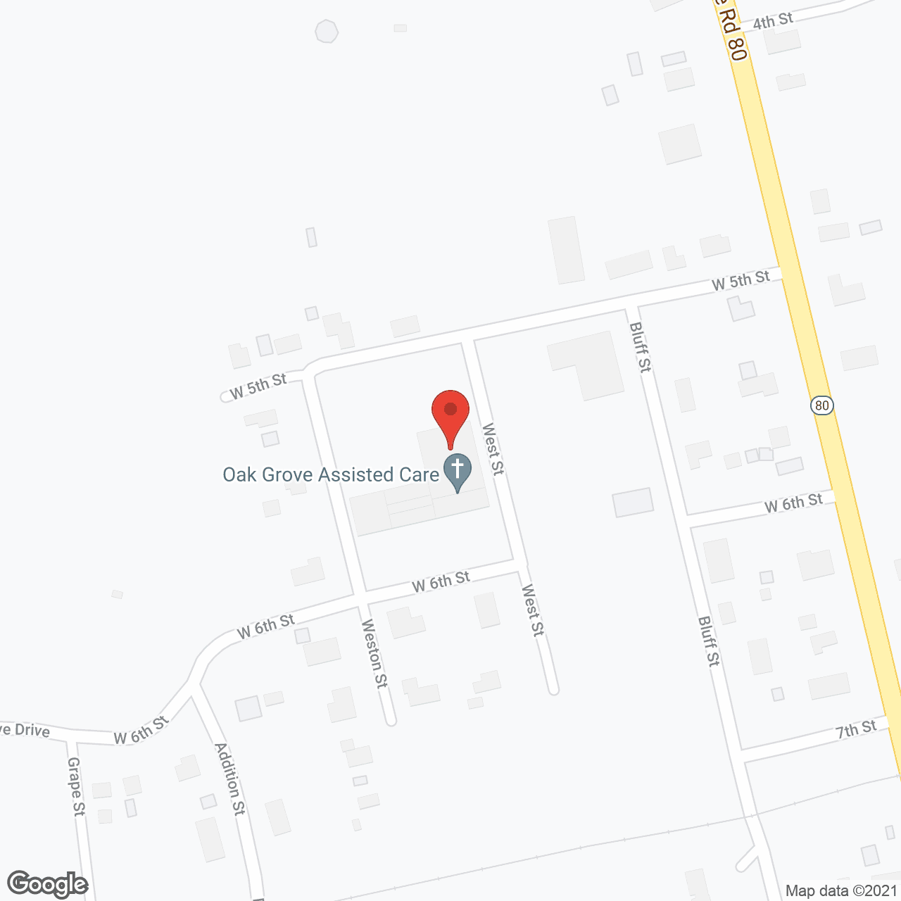 Oak Grove Assisted Care in google map