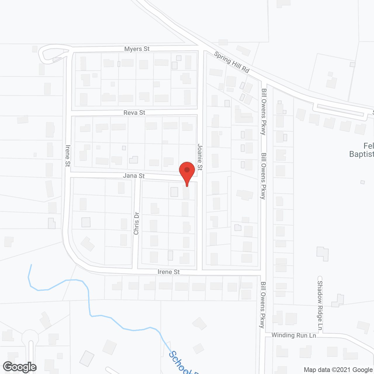 Parkview on Hollybrook in google map