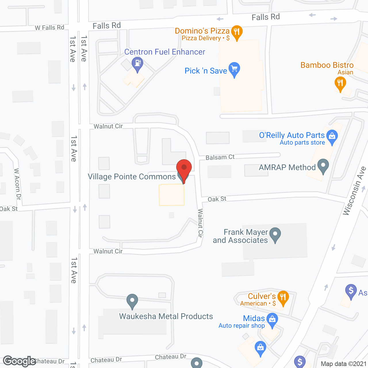 Village Pointe Commons in google map