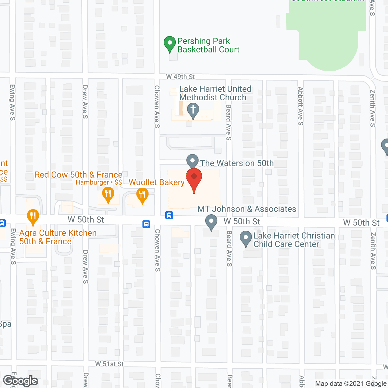 The Waters on 50th in google map