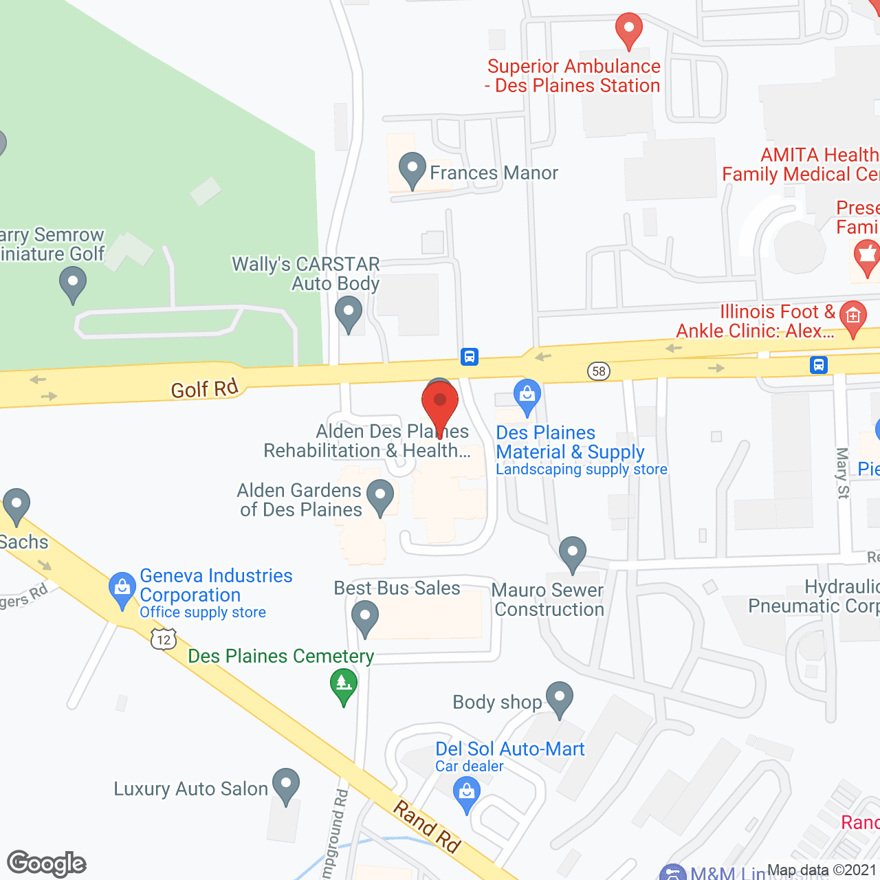 Alden Courts/Gardens Des Plaines in google map