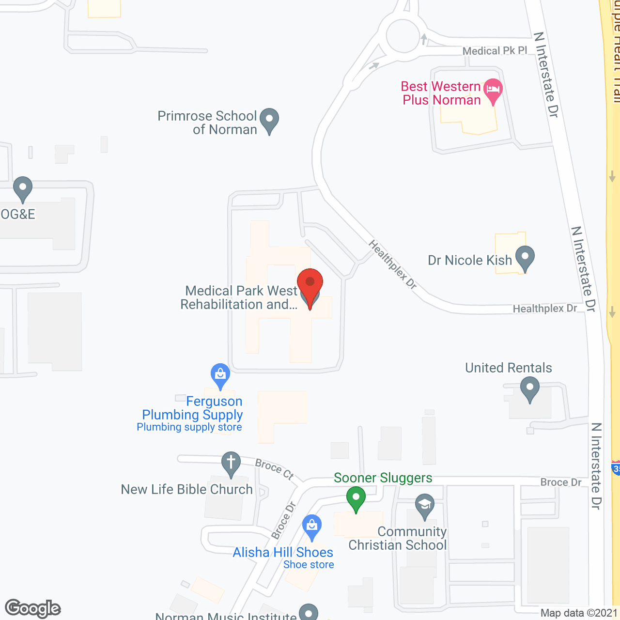Medical Park West Rehabilitation in google map