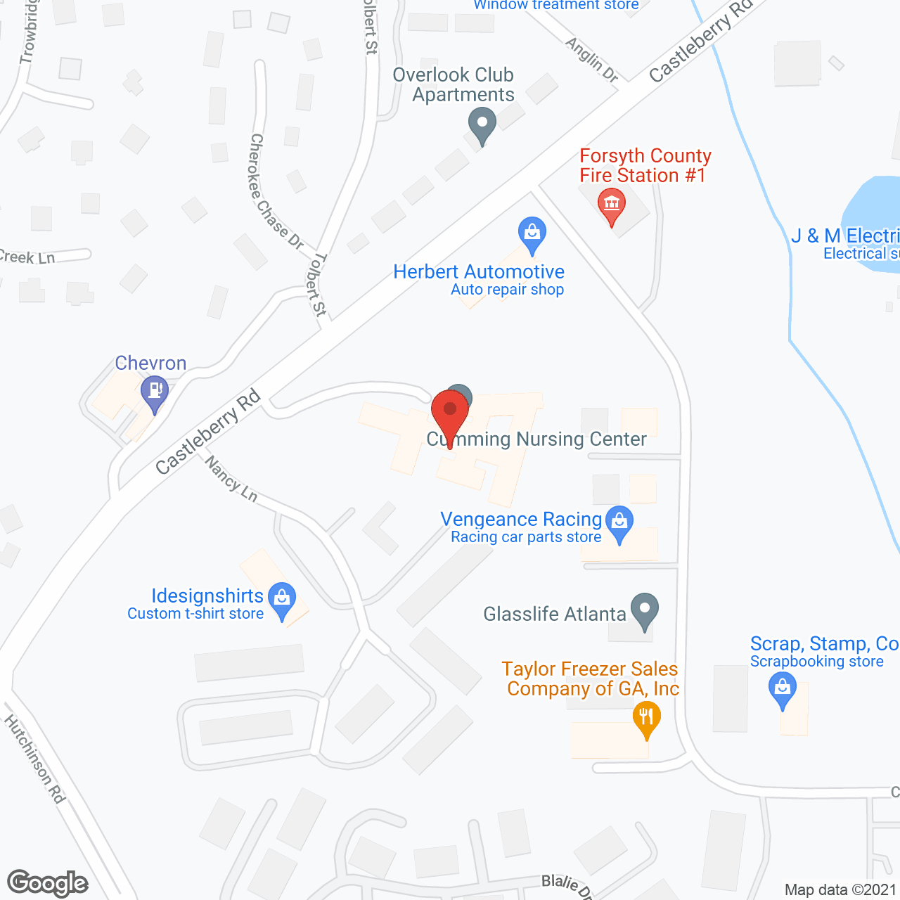 Cumming Nursing Center in google map