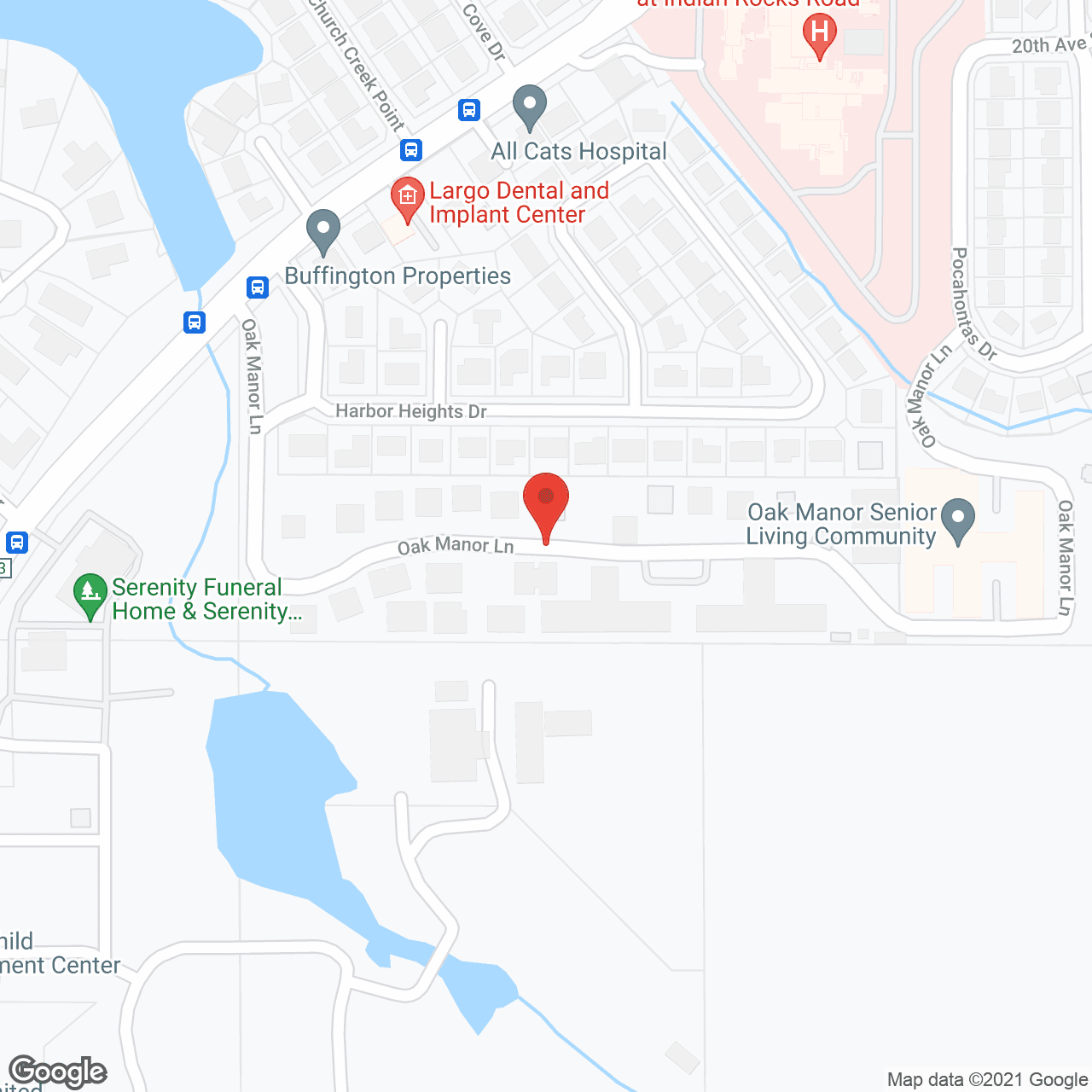 Oak Manor Senior Living Community in google map