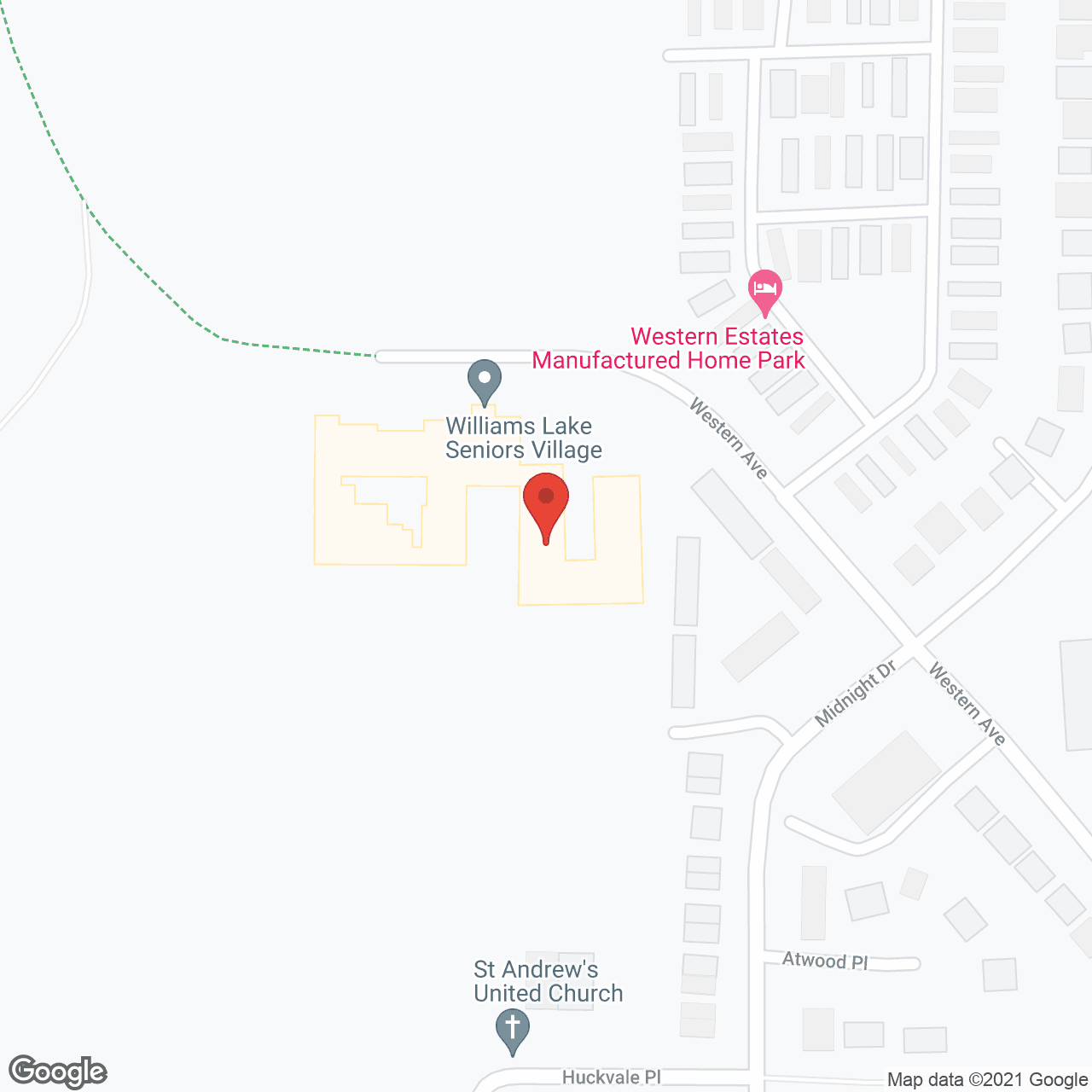 Williams Lake Seniors Village in google map