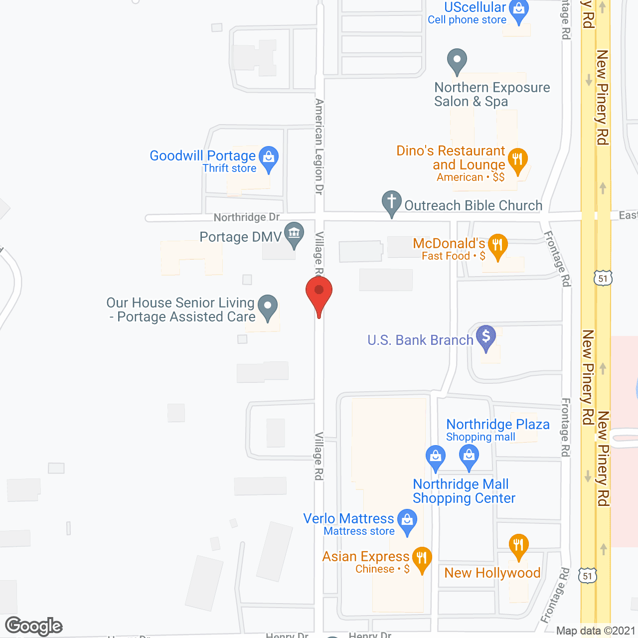 Our House Senior Living Assisted Care - Portage in google map