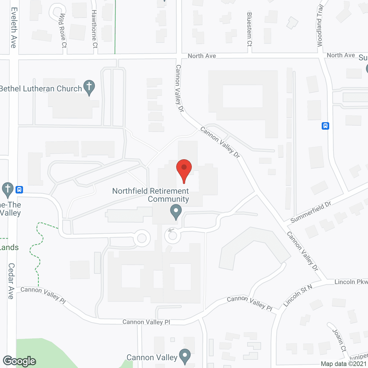 Northfield Care Ctr in google map