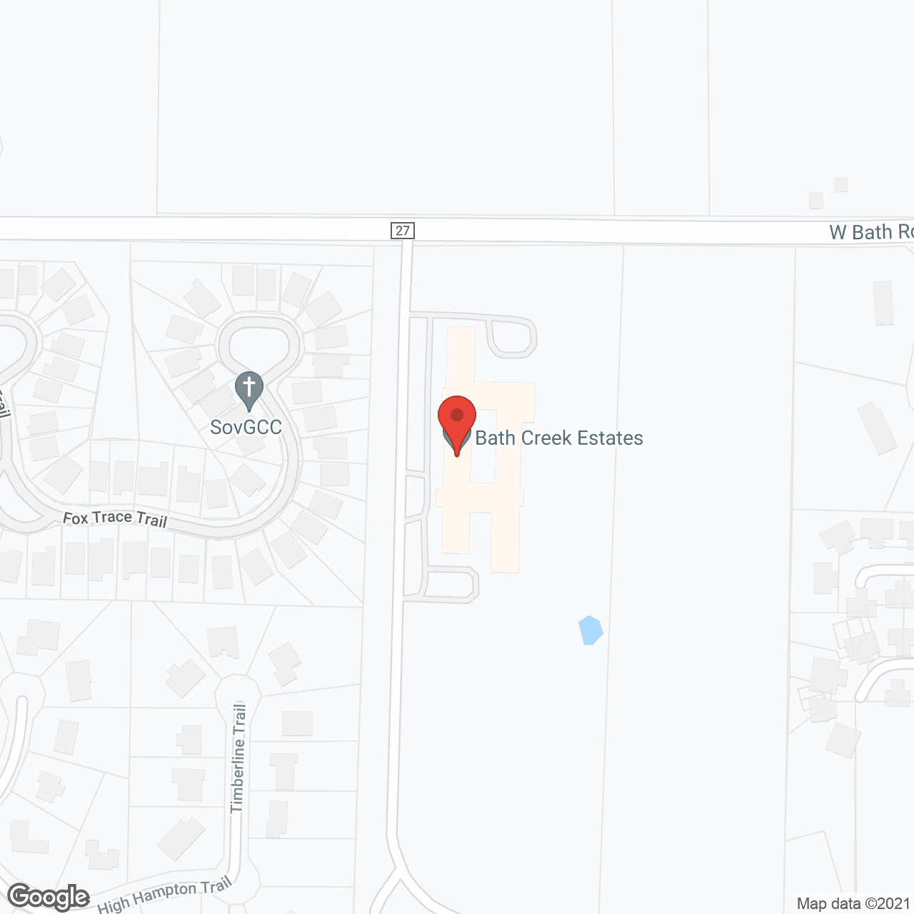 Bath Creek Estates in google map