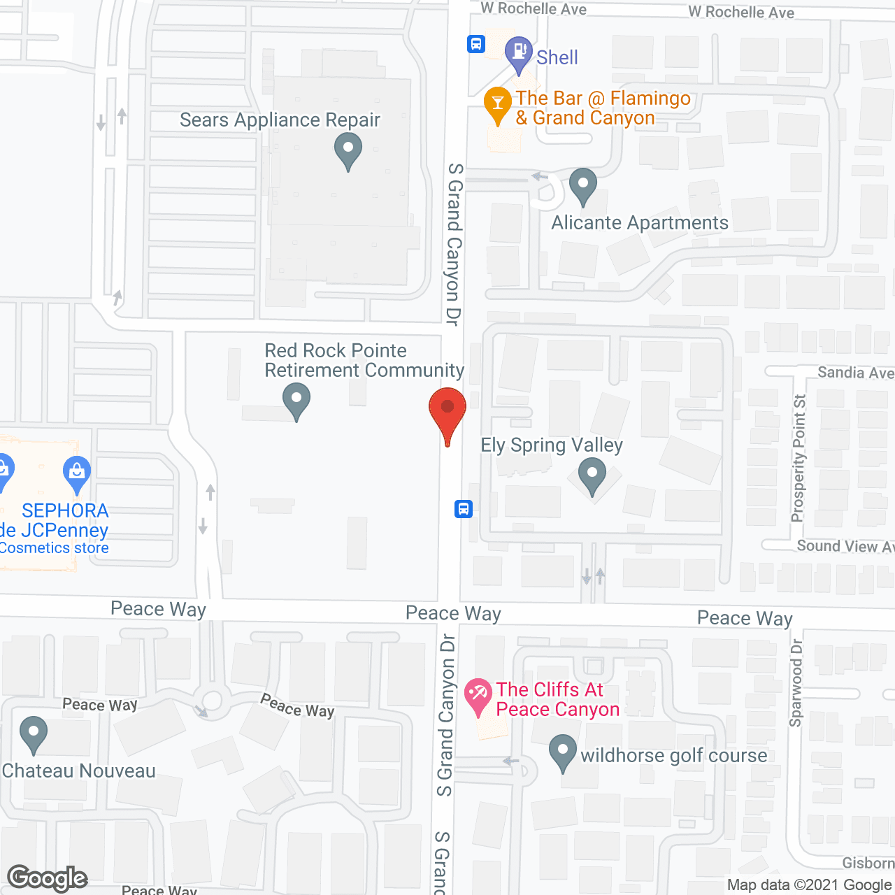 Red Rock Pointe Retirement Community in google map
