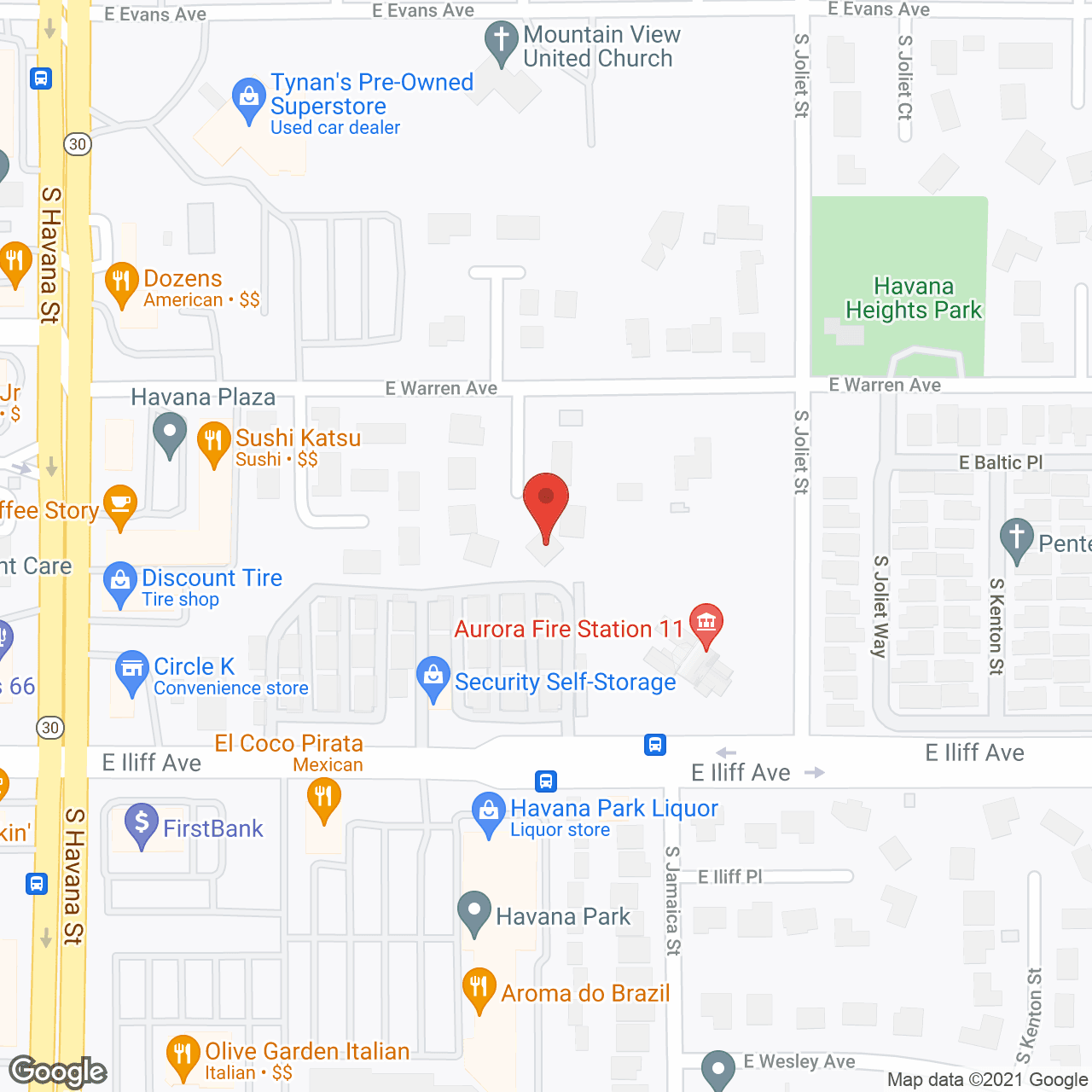 Blue Meadows Senior Living in google map