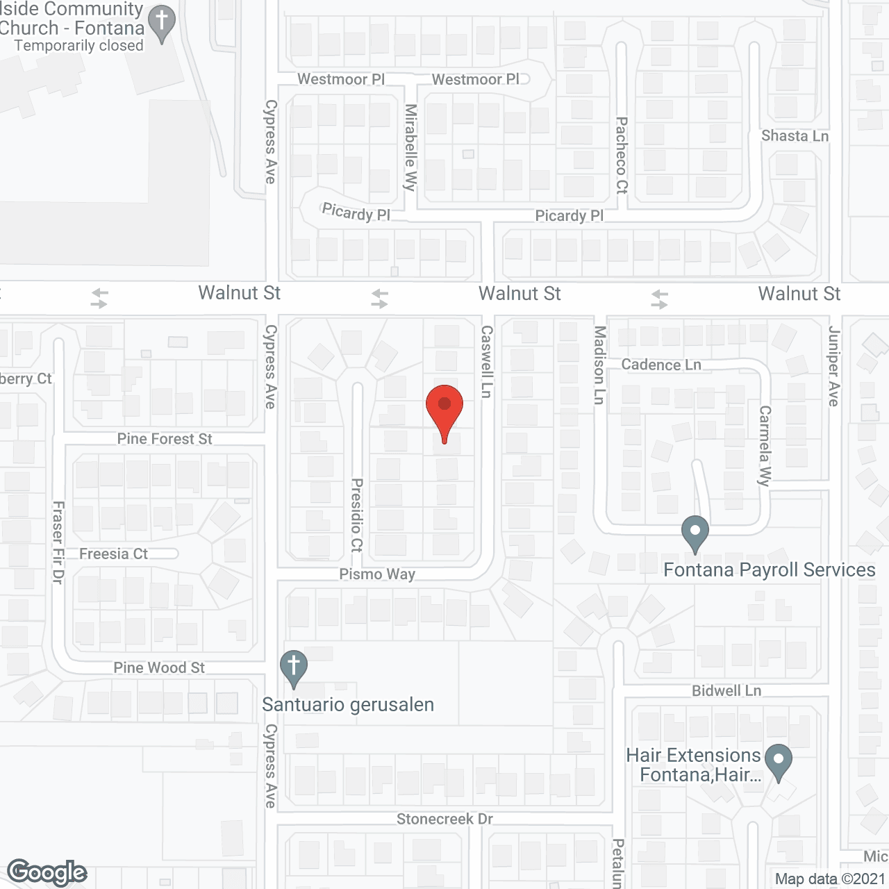 North Fontana II Brentwood Elder Care Residence in google map
