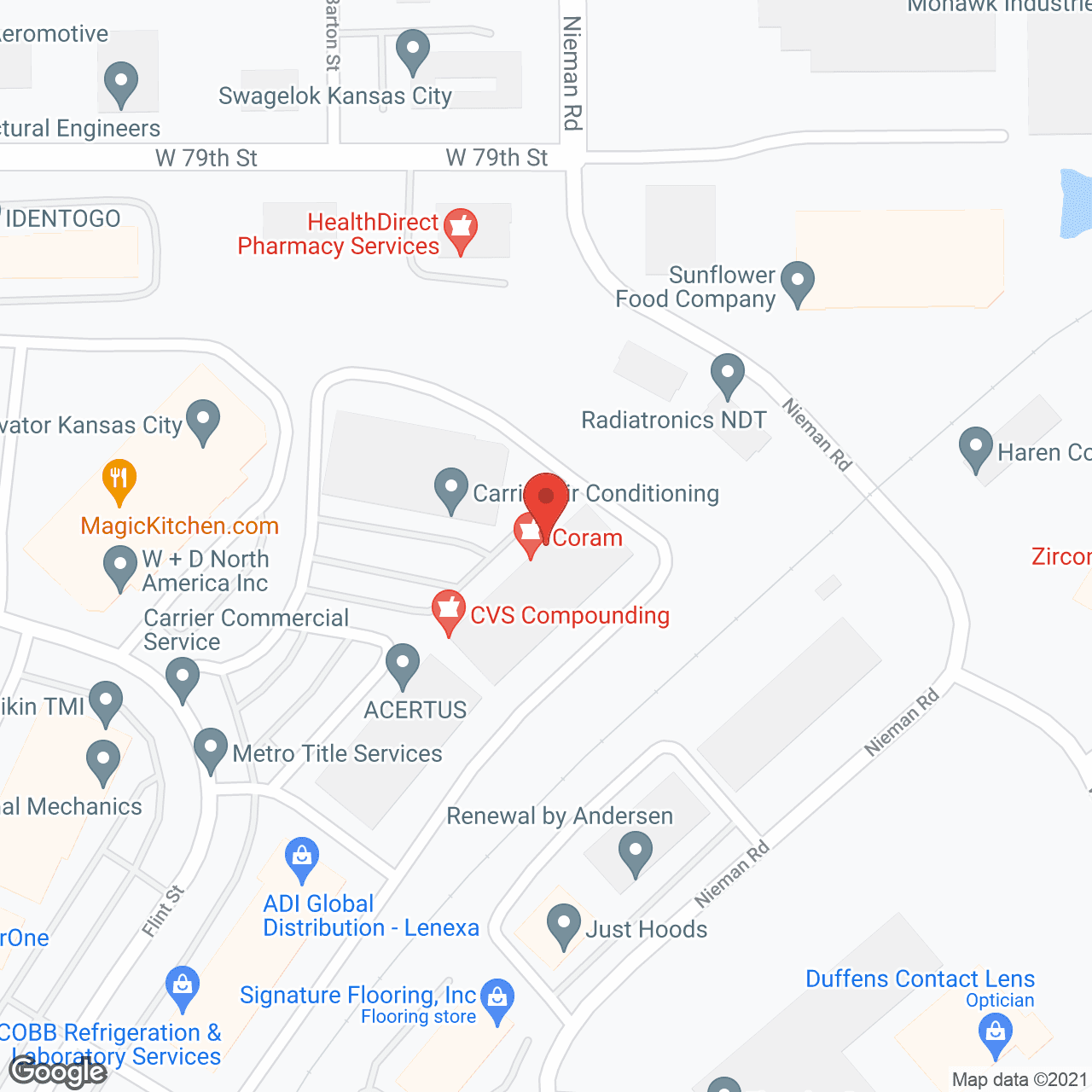 Coram Healthcare in google map