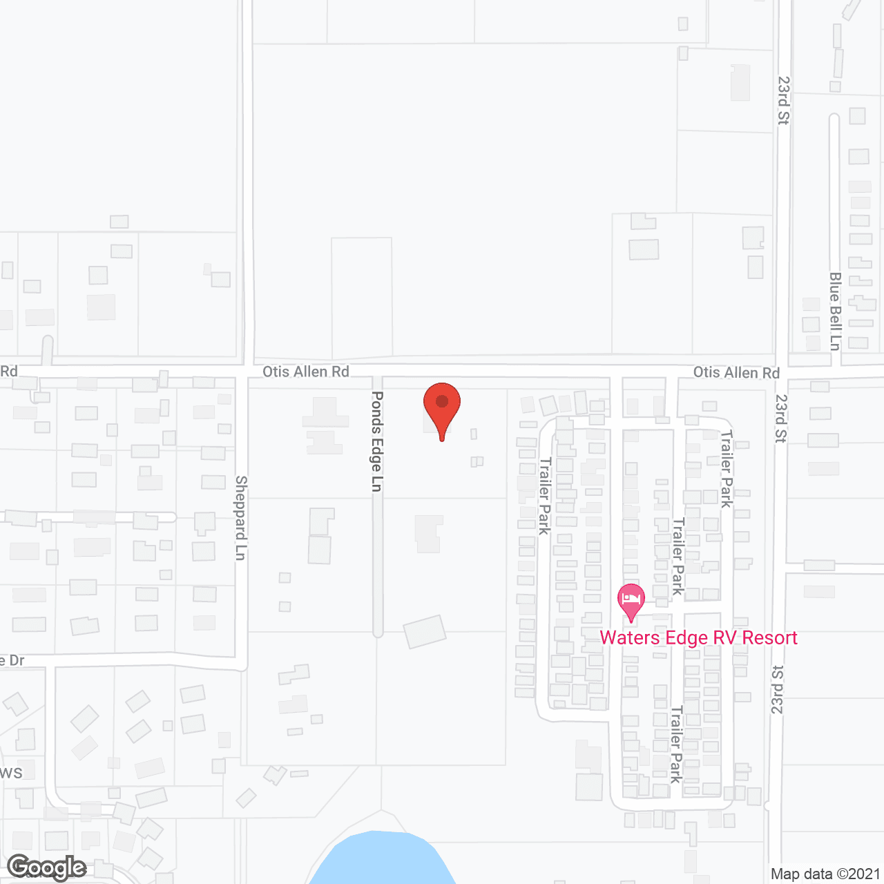 Ponds Edge Assisted Living Facility in google map