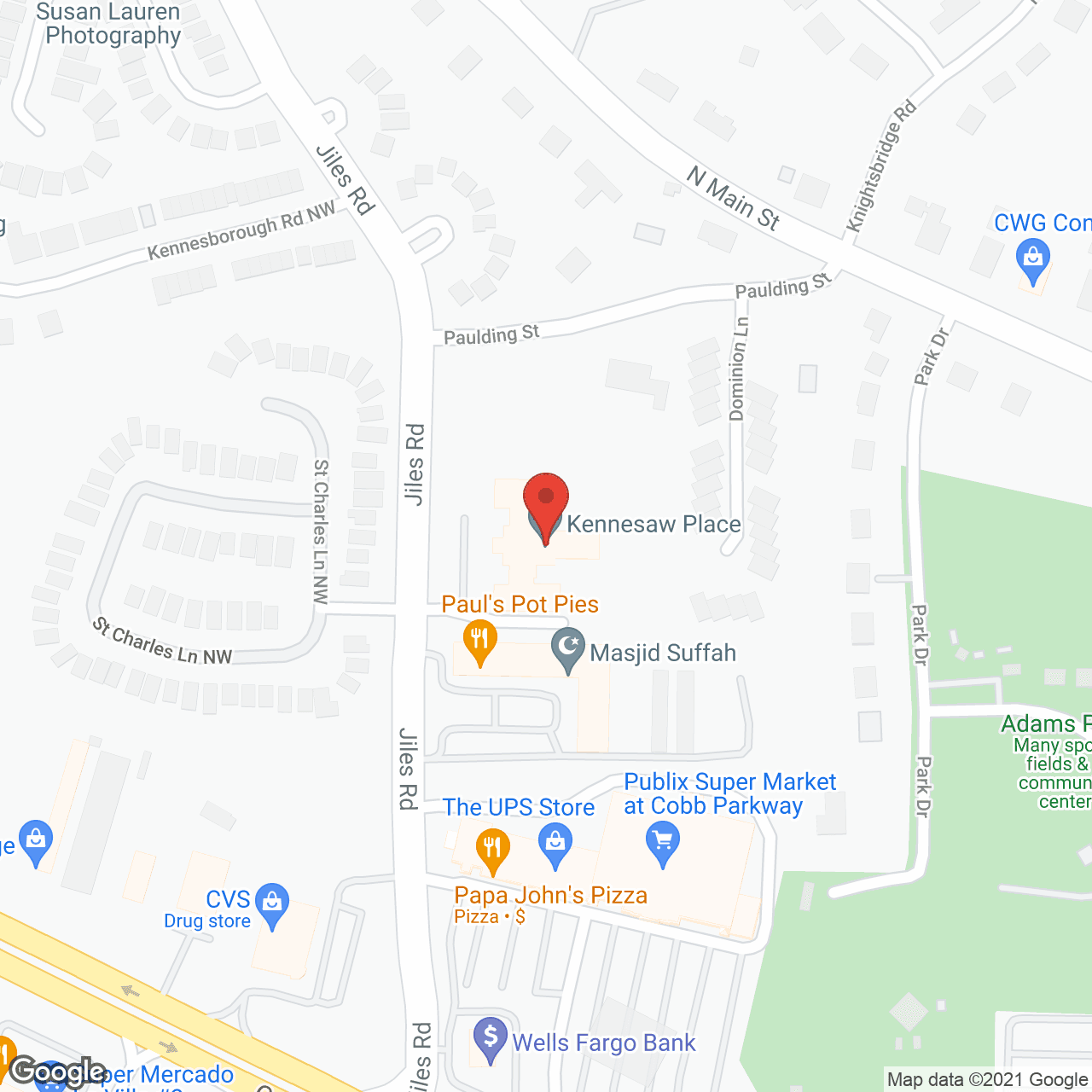 Kennesaw Village in google map