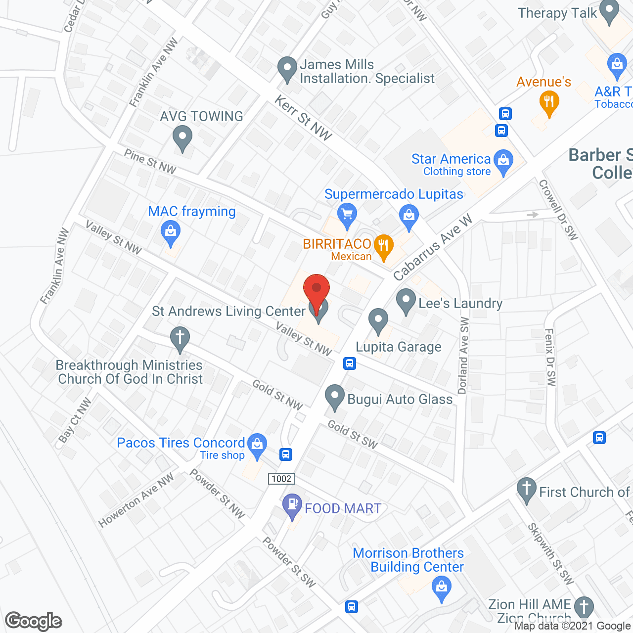 St Andrews Living Center in google map