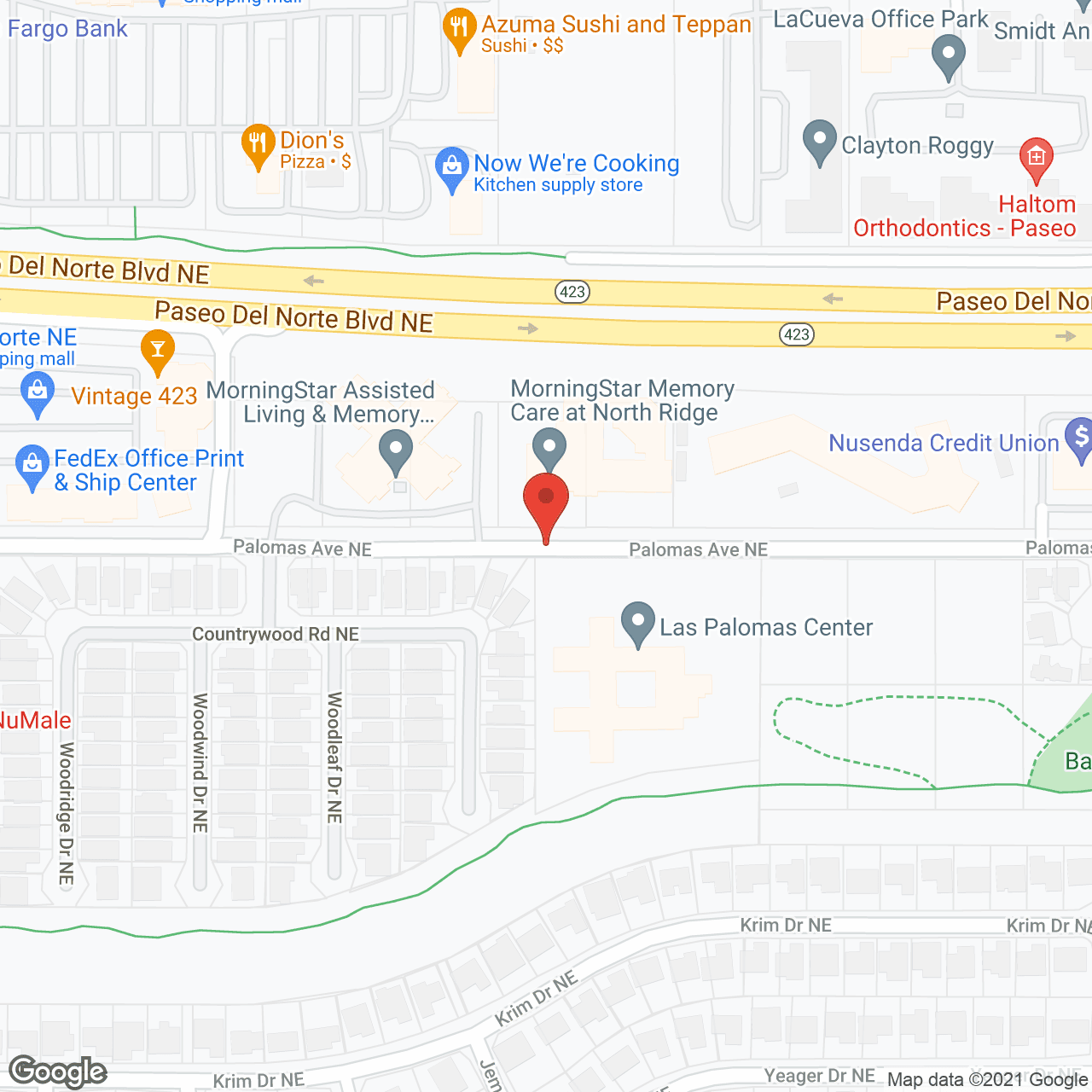 MorningStar of Albuquerque in google map