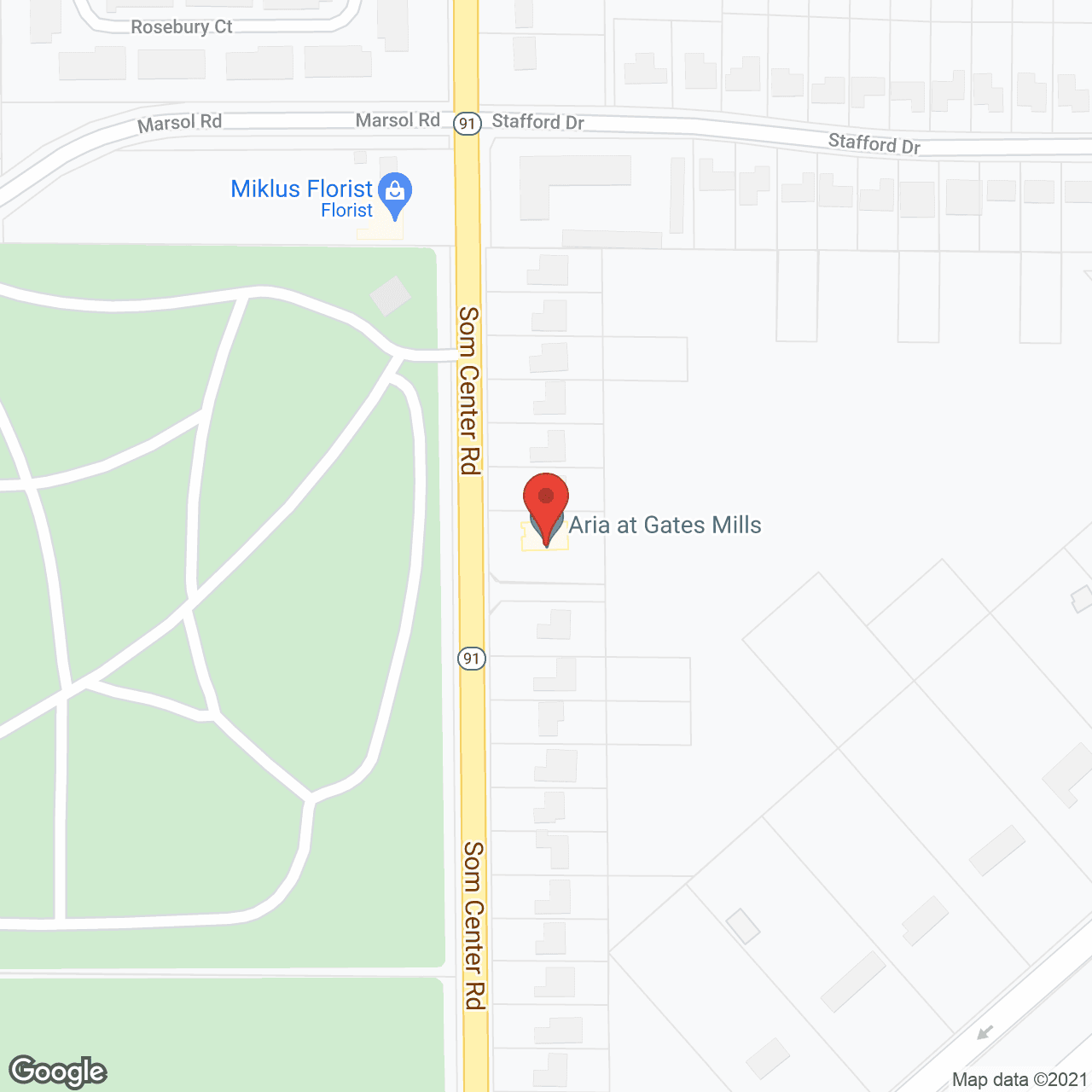 Aria at Gates Mills in google map