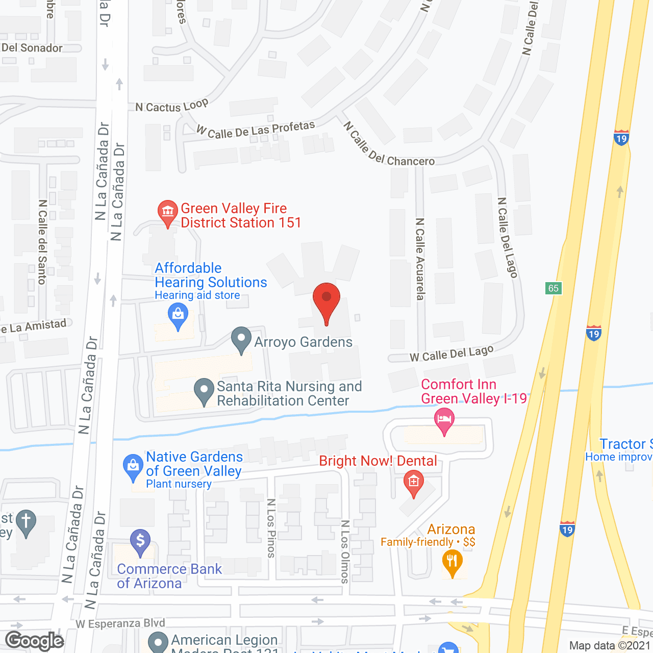 Arroyo Gardens in google map