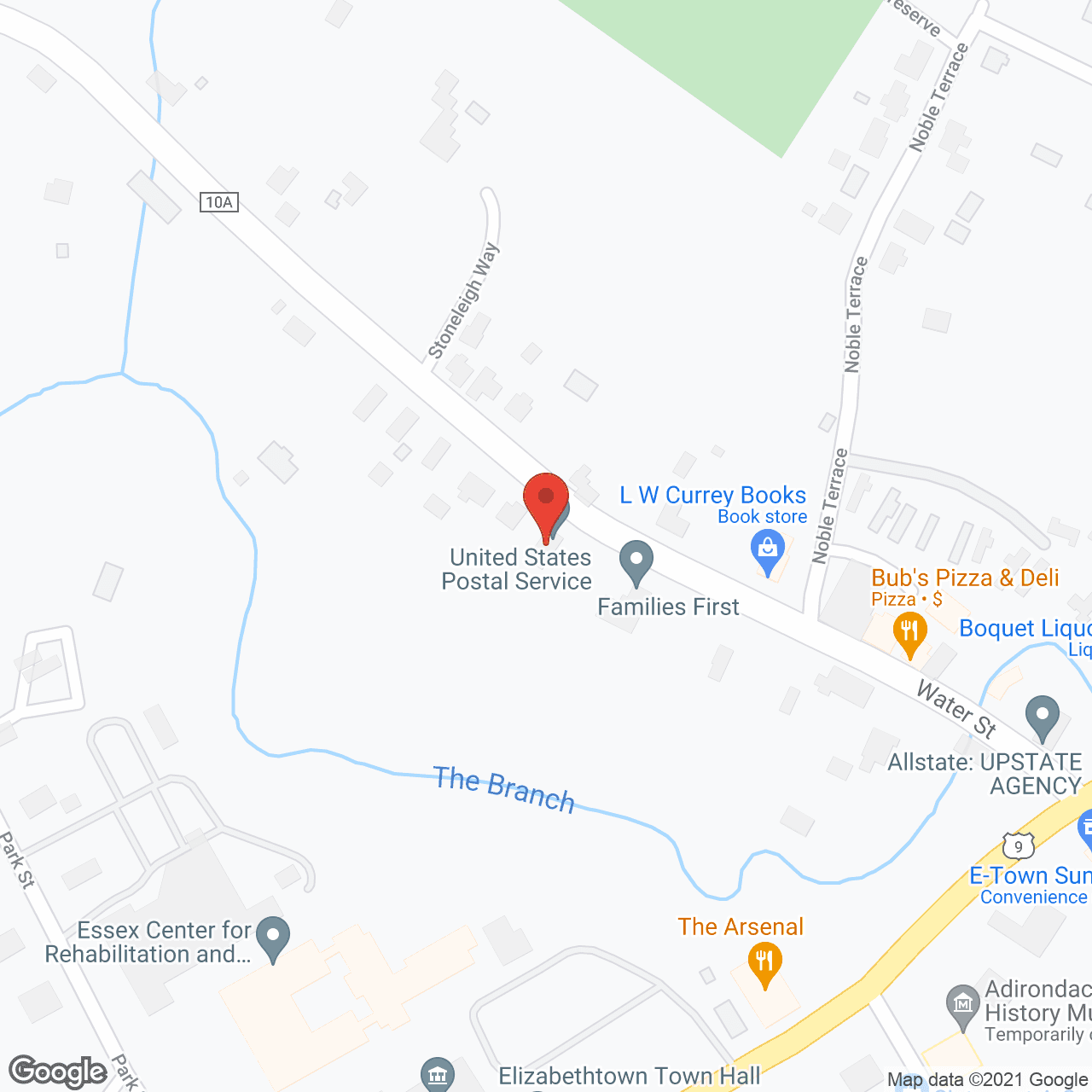 Essex Center Rehab in google map