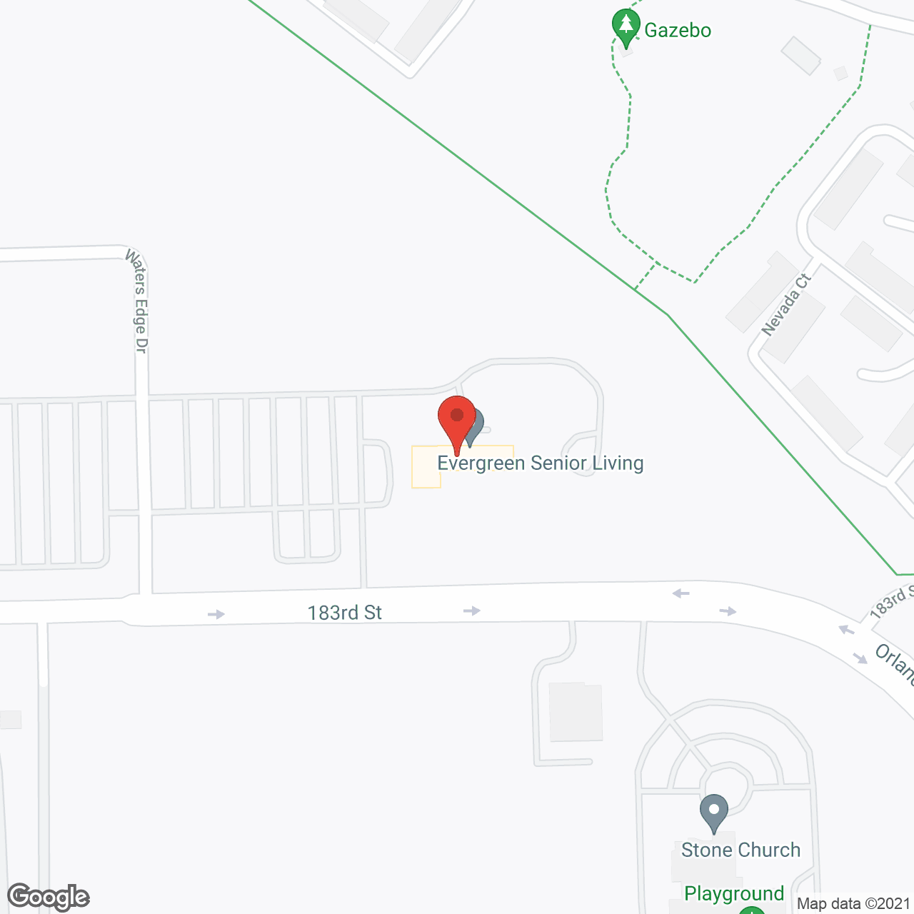 Evergreen Senior Living - Orland Park in google map