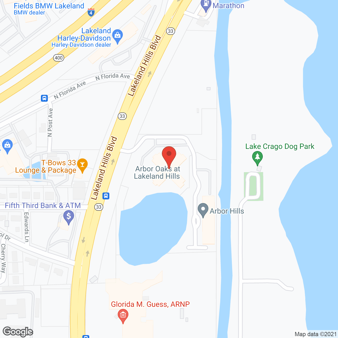 Arbor Hills in google map