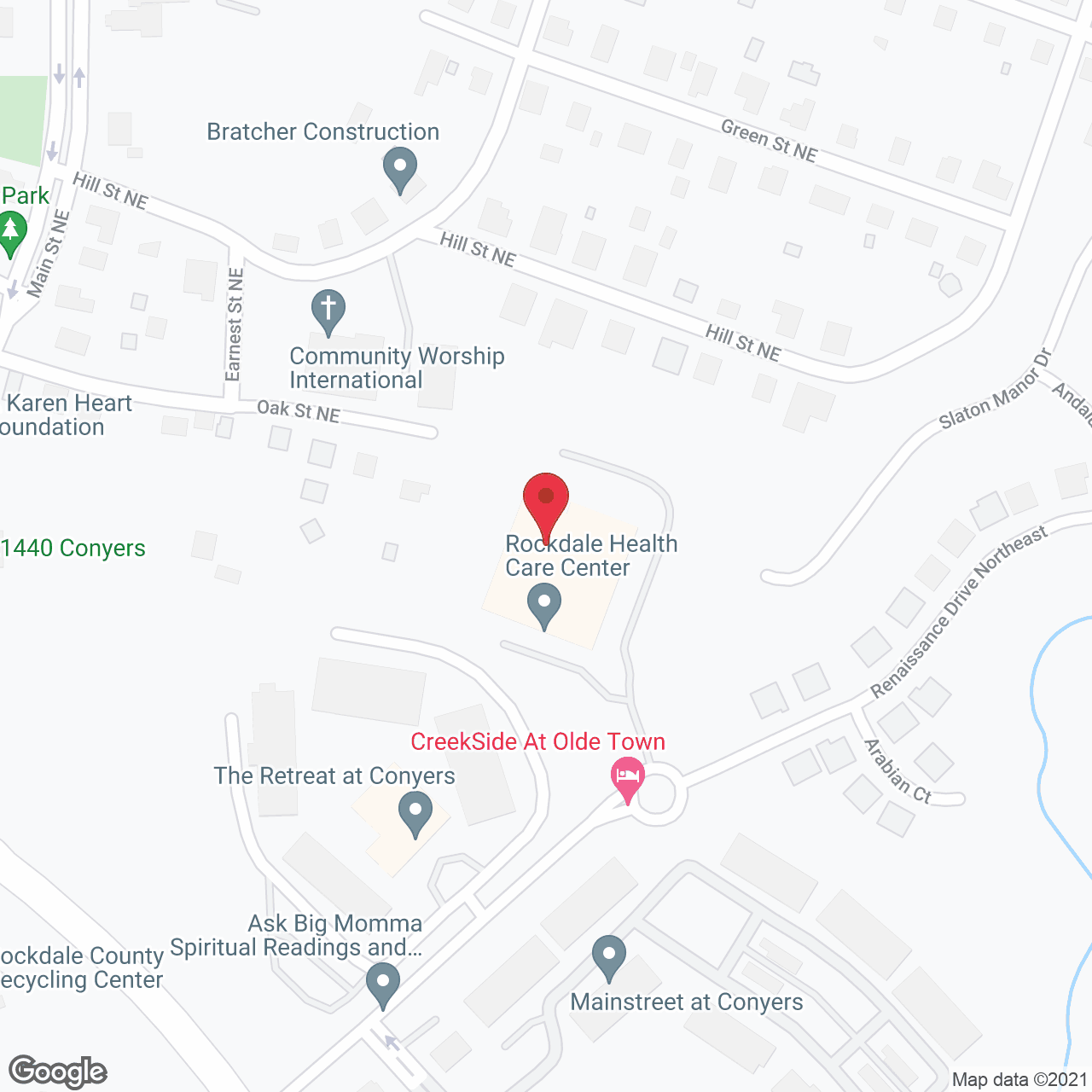 Rockdale Healthcare Center in google map