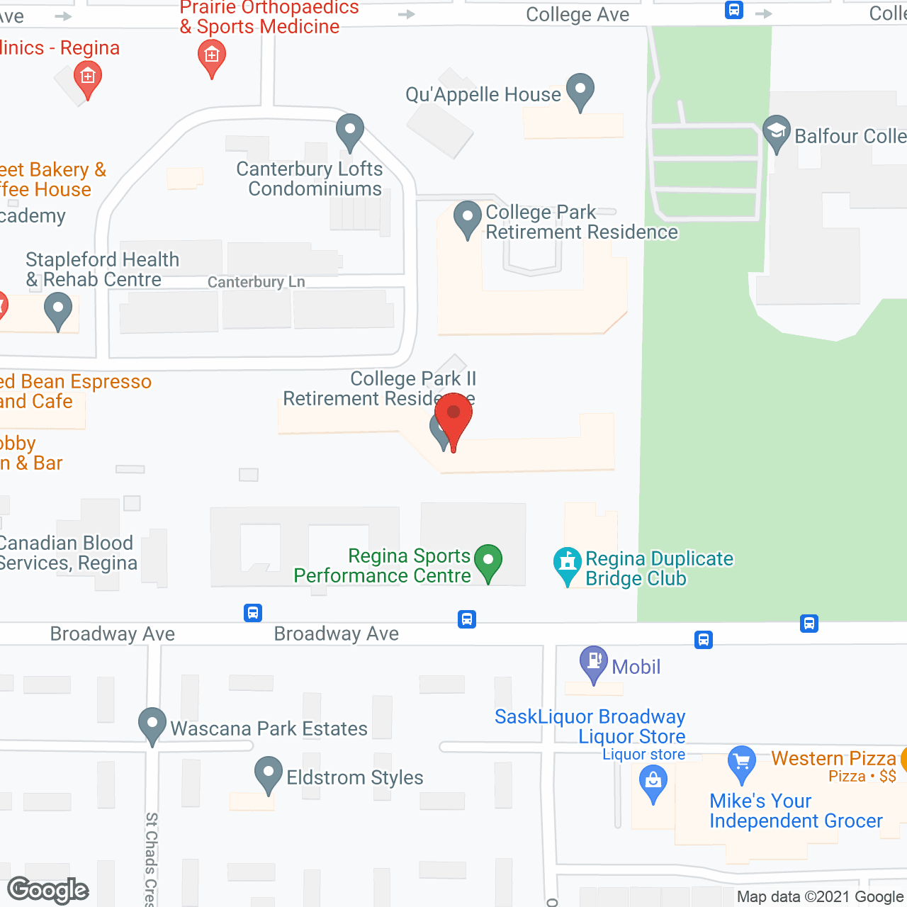 College Park ll Retirement Residence in google map
