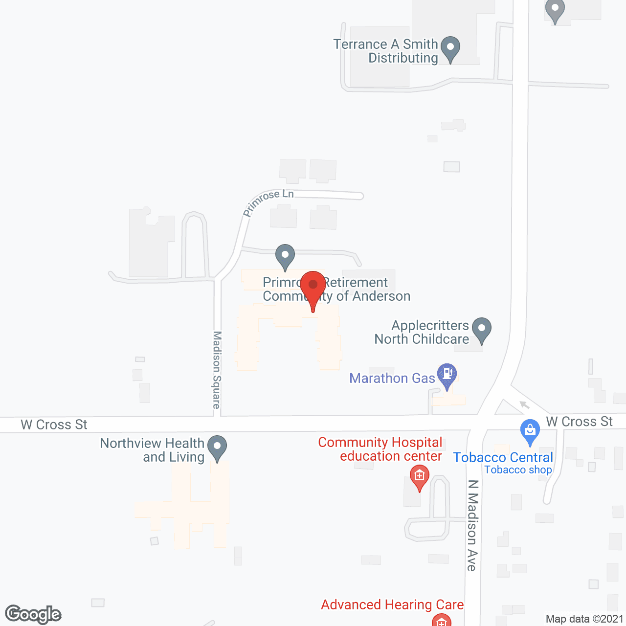 Primrose in google map