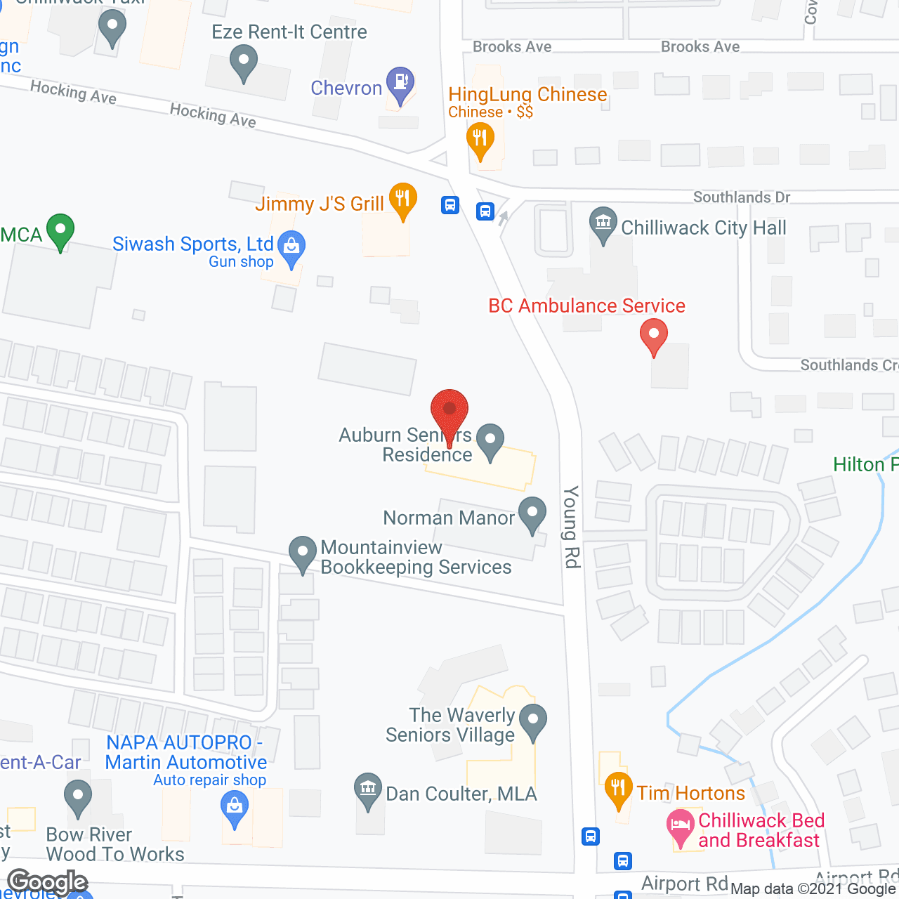 The Auburn Retirement Residences in google map