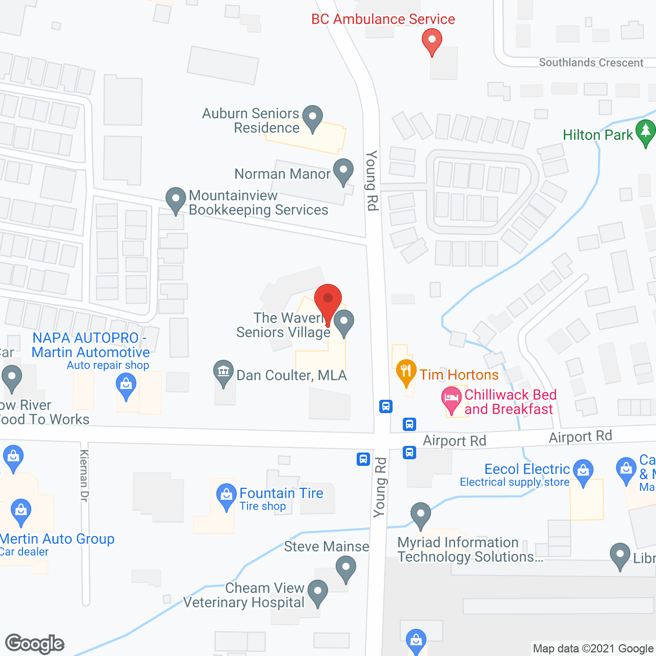 Waverly Seniors Village in google map