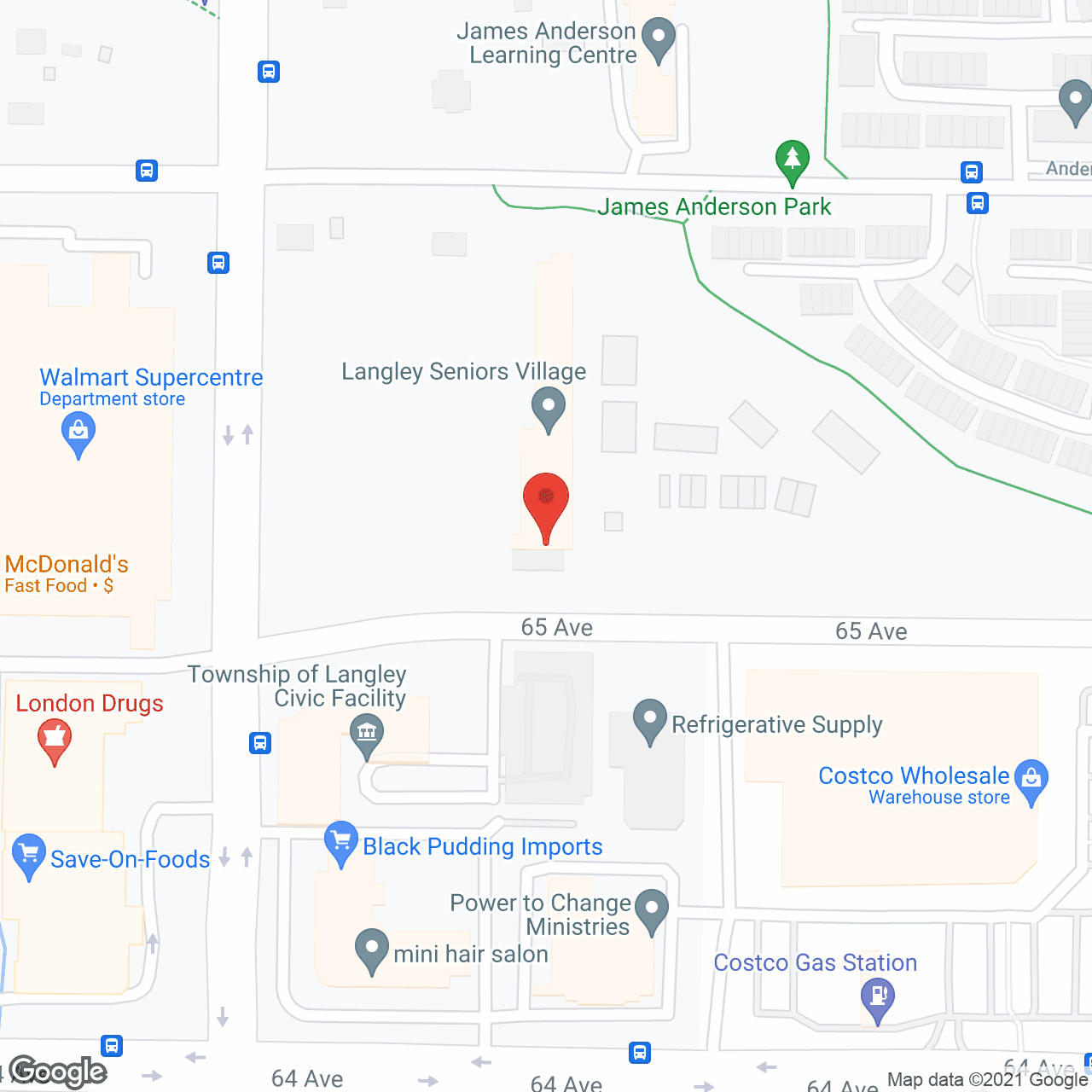 Langley Seniors Village in google map