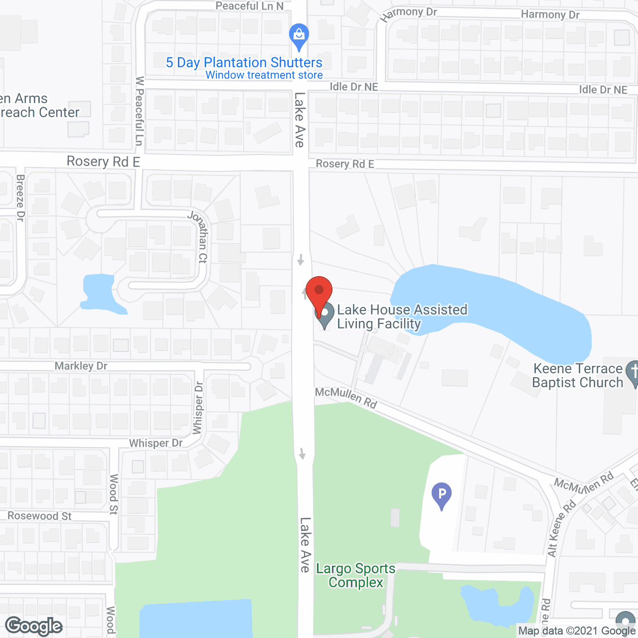 Lake House Assisted Living in google map