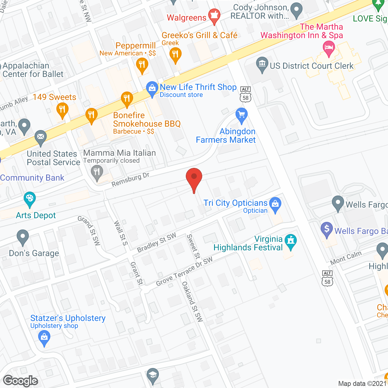 Oakmont at Gordon Park in google map