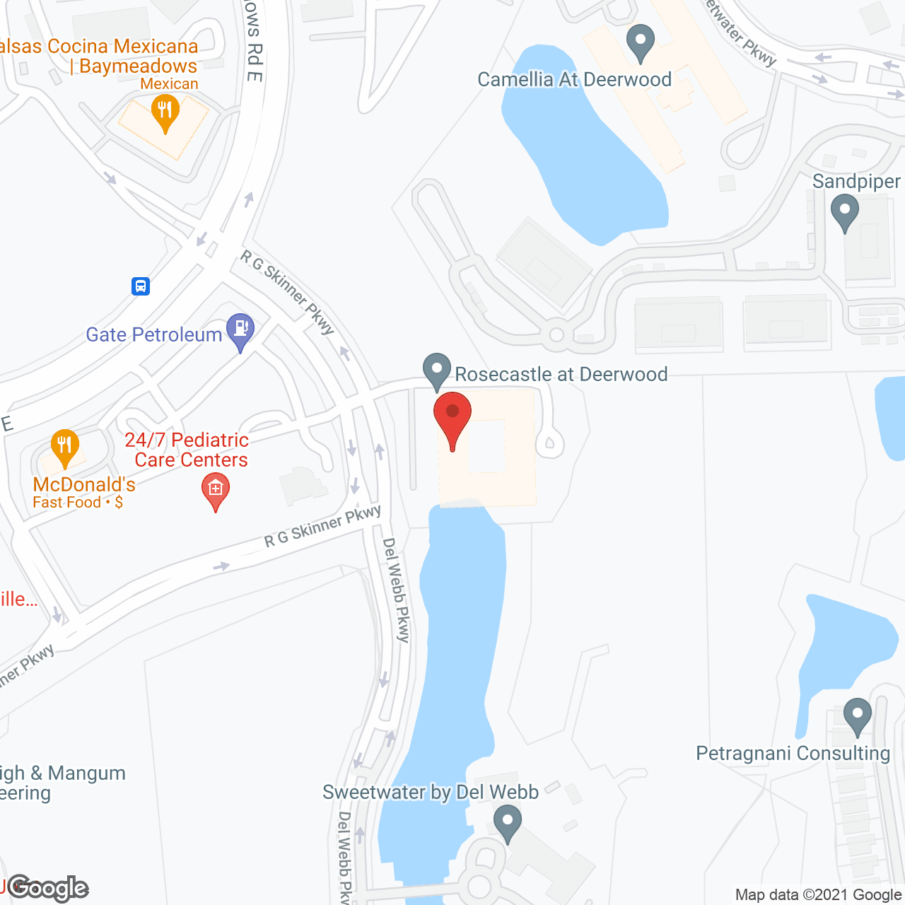 Rosecastle at Deerwood in google map