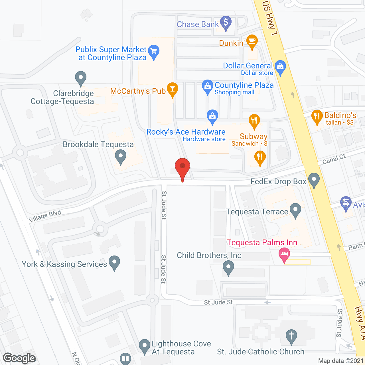 Brookdale Tequesta MC in google map