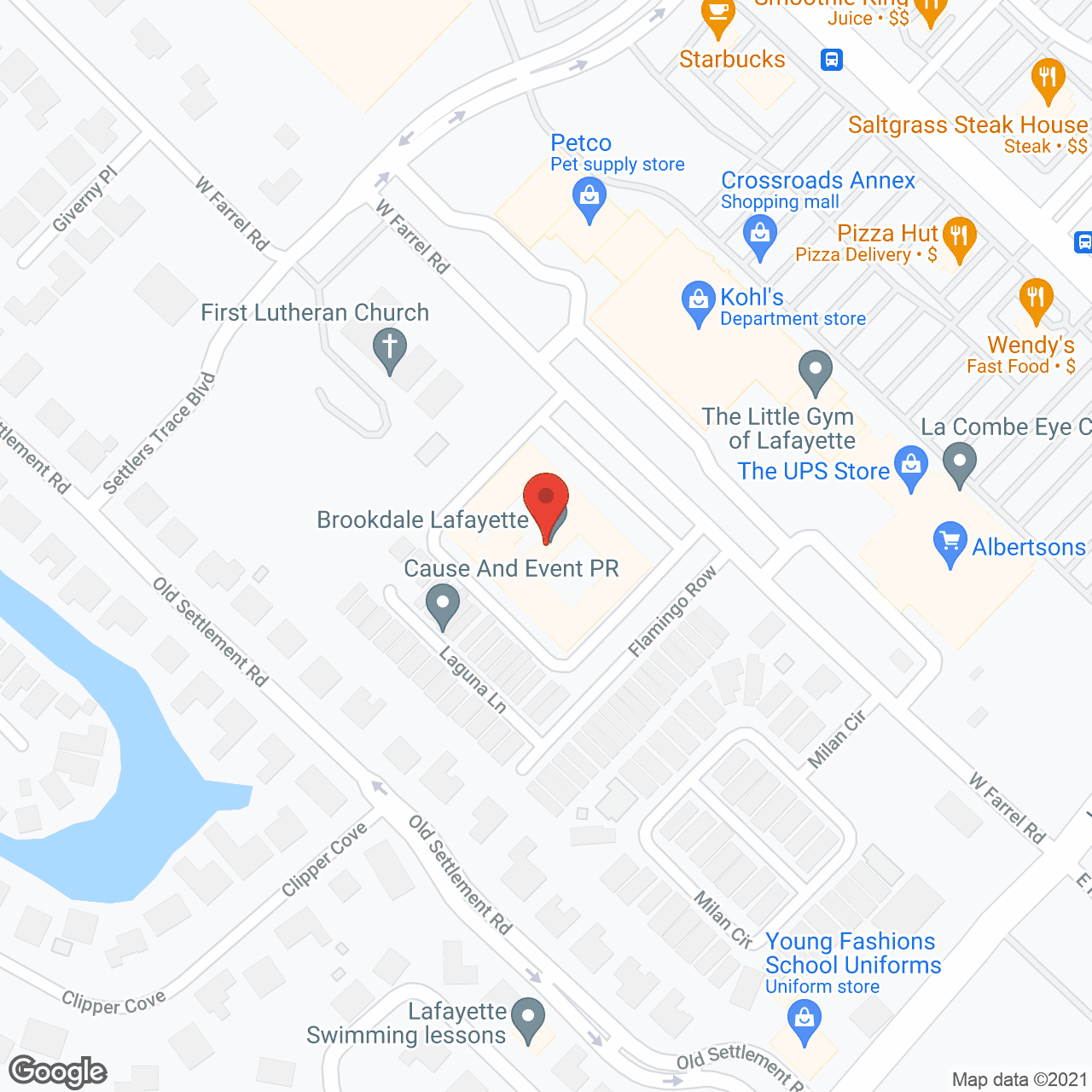 Brookdale Lafayette in google map