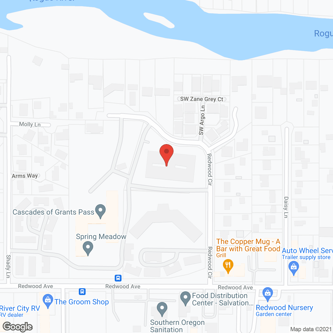Cascades of Grants Pass - The Pointe in google map