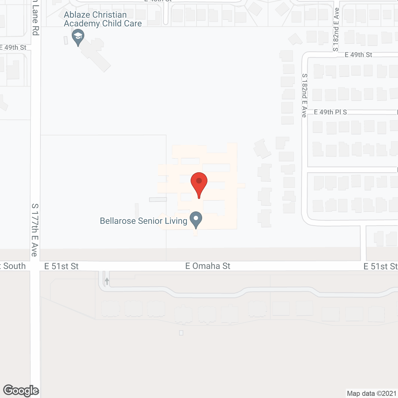 Bellarose Senior Living in google map