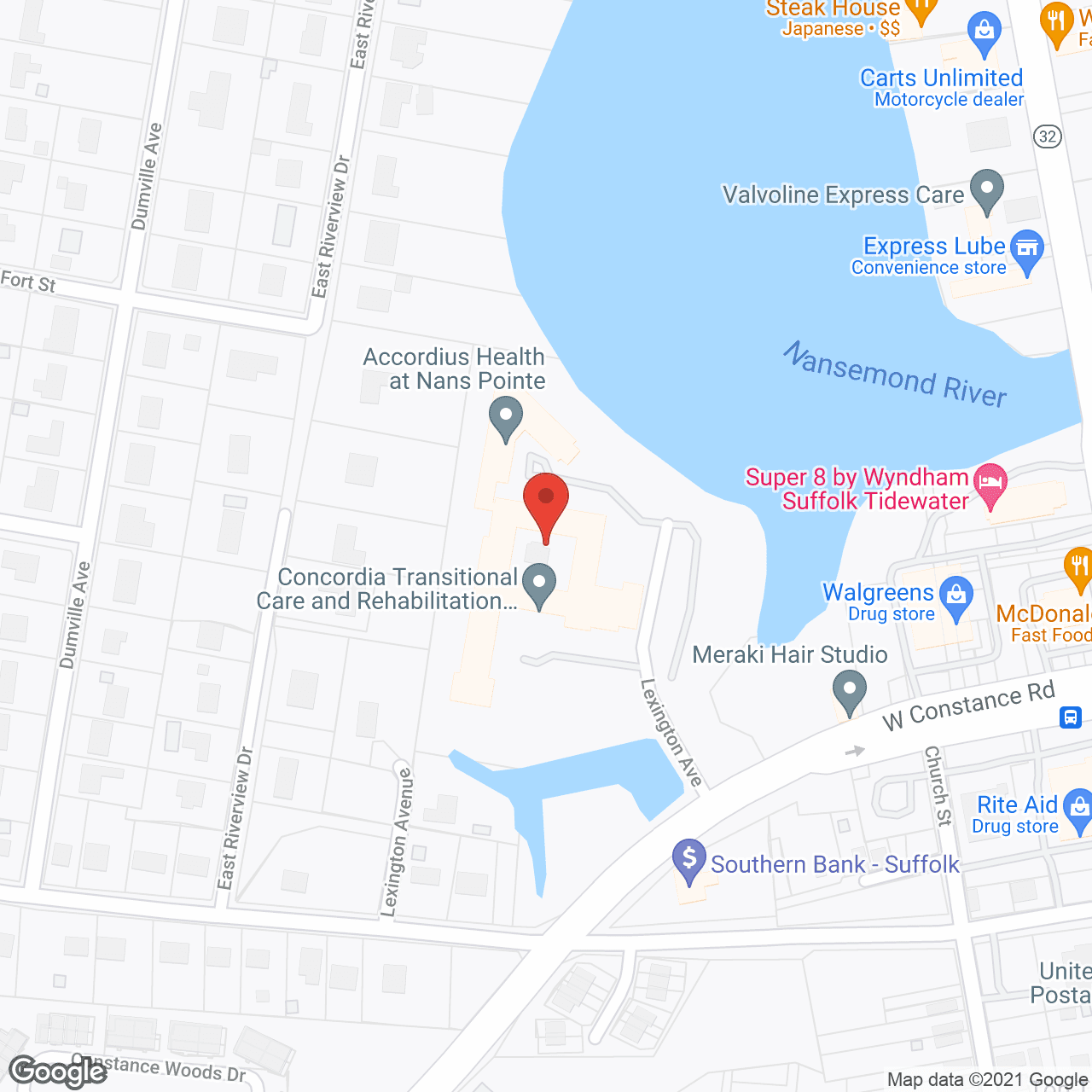 Concordia Assisted Living - Nansemond Commons in google map