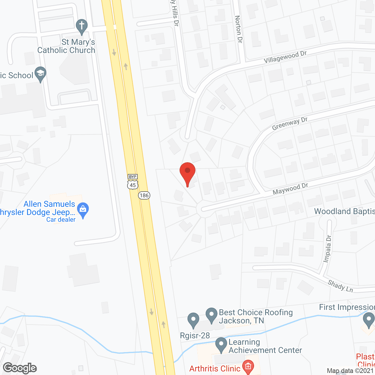 Cades Center Assisted Living in google map