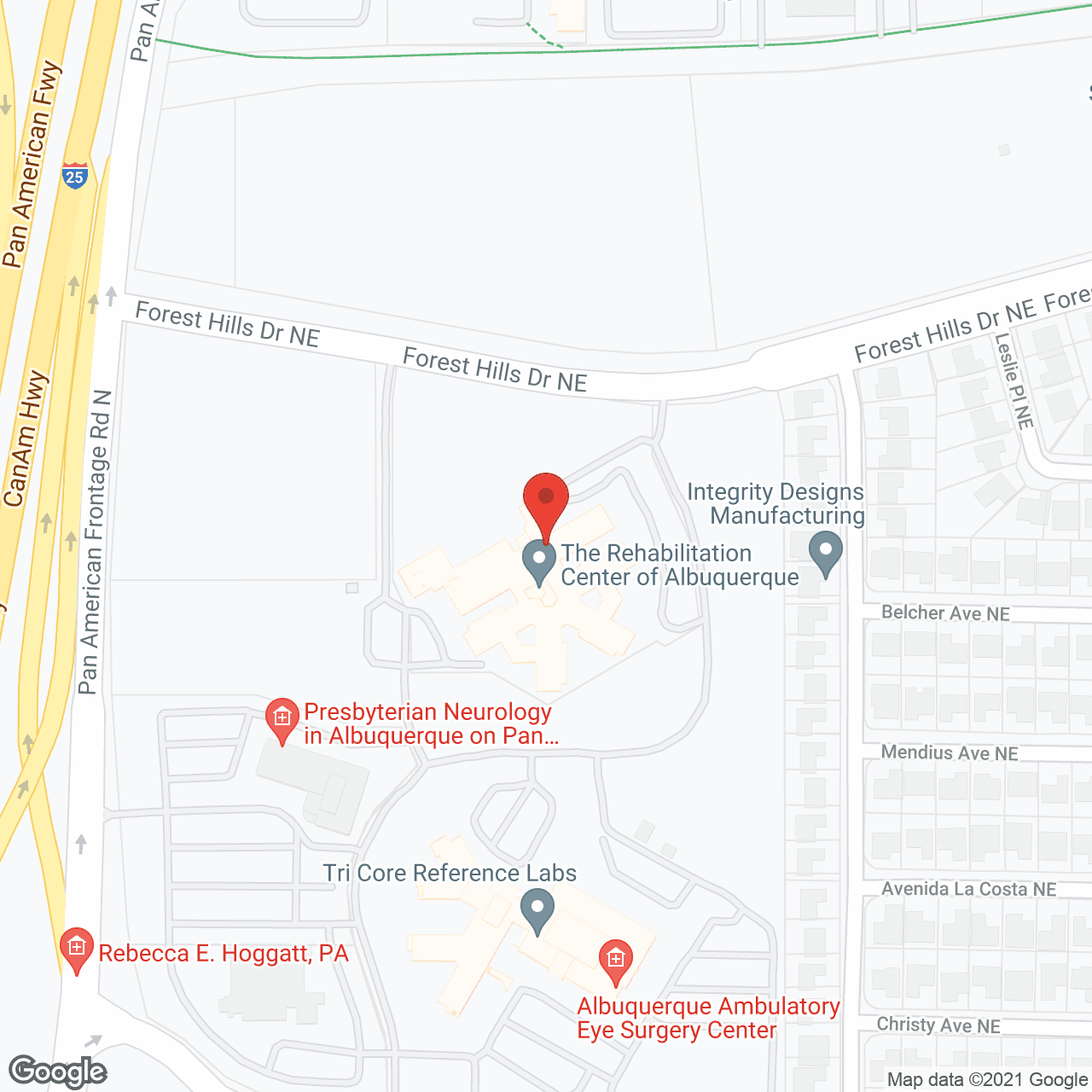 Albuquerque Rehabilitation Center in google map