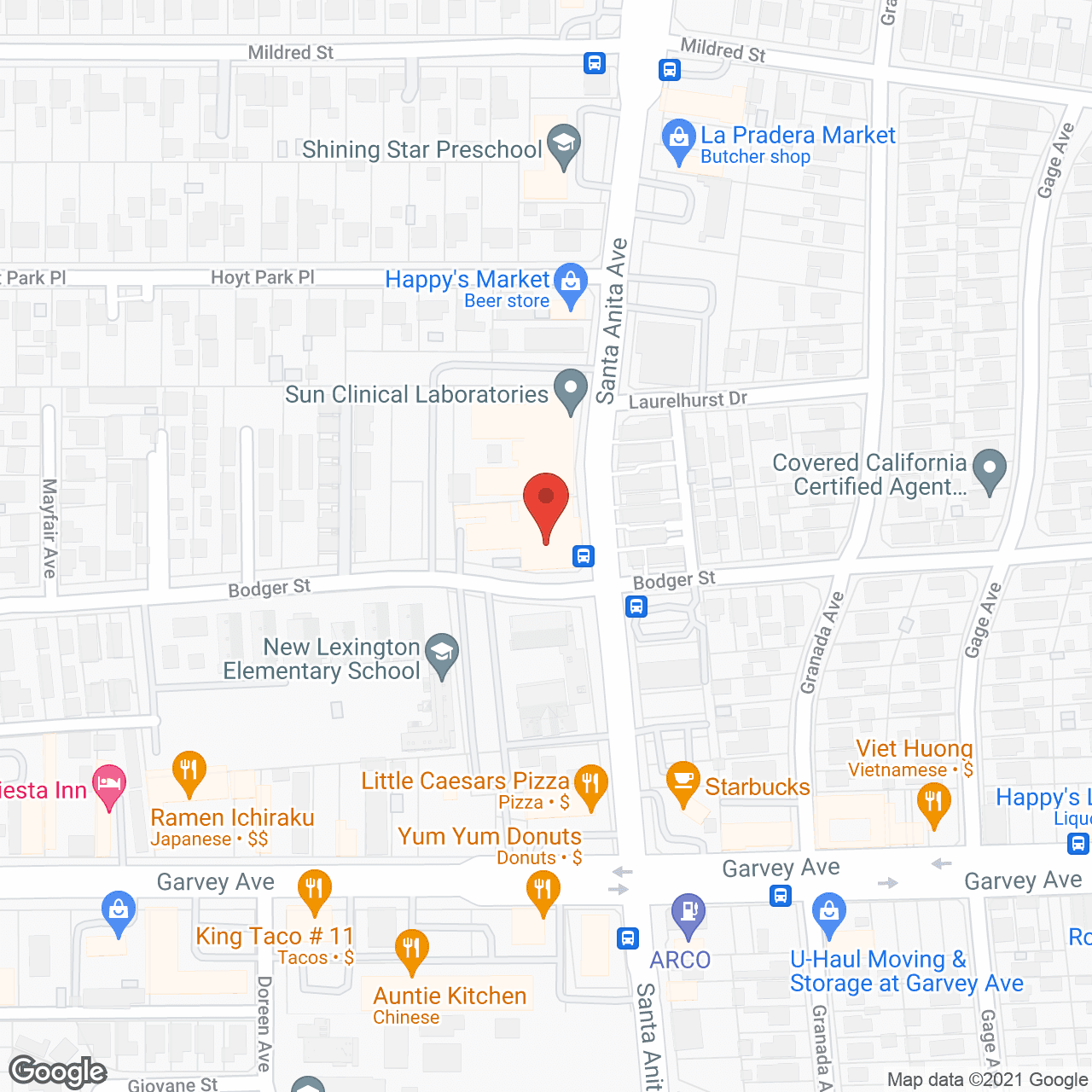 Elmcrest Convalescent Hospital in google map