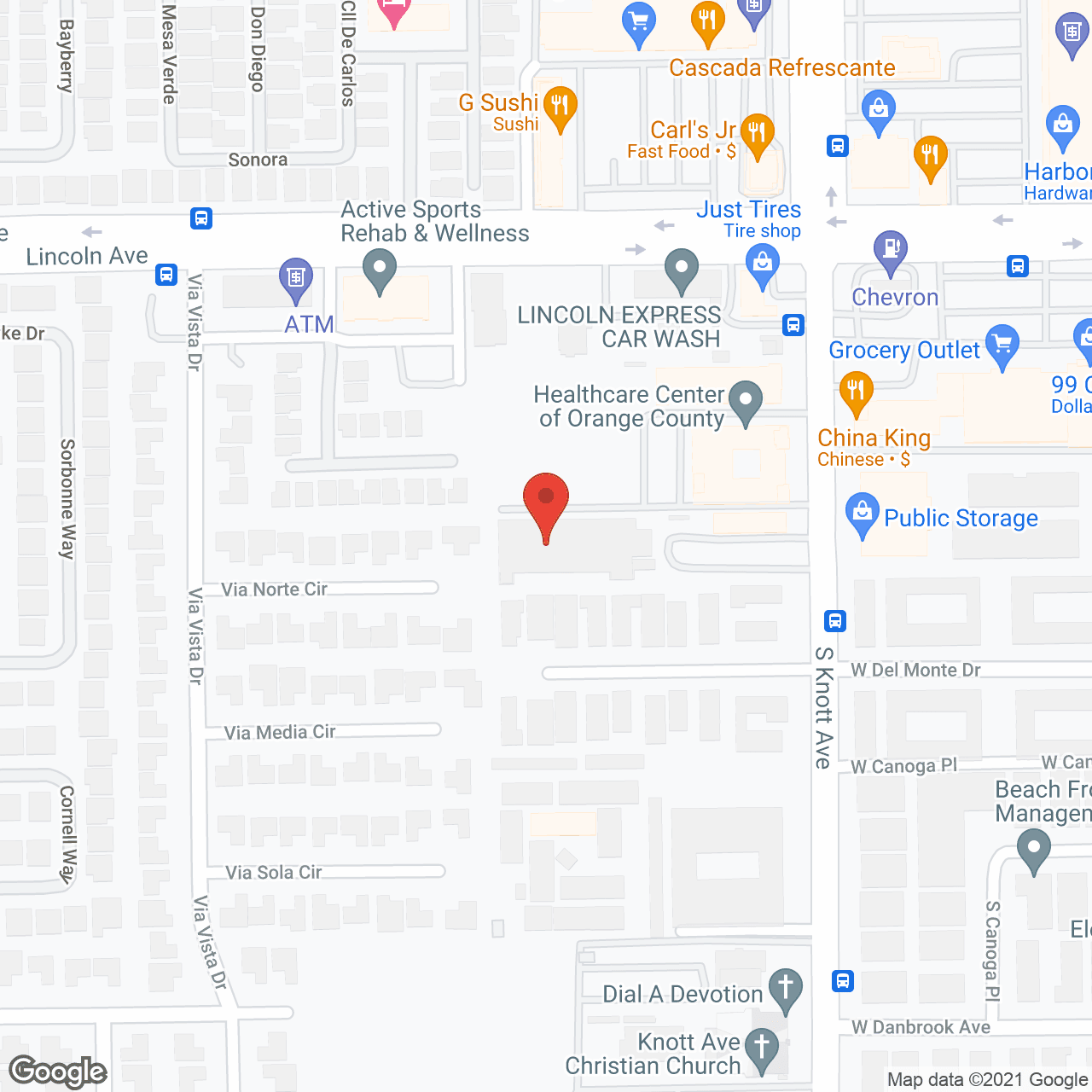 Anaheim Terrace Care Center in google map
