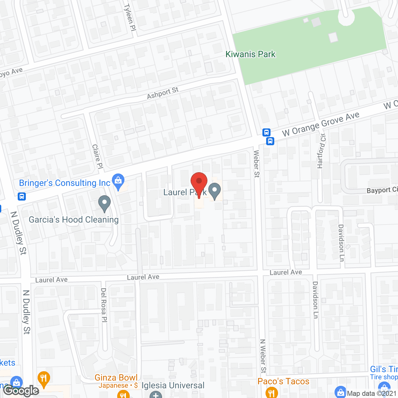 Laurel Park in google map