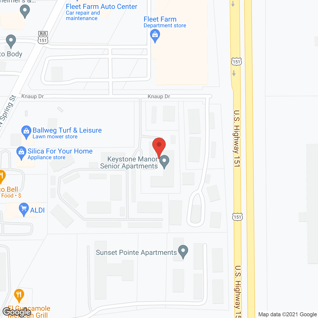 Keystone Manor Apartments in google map